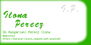 ilona perecz business card